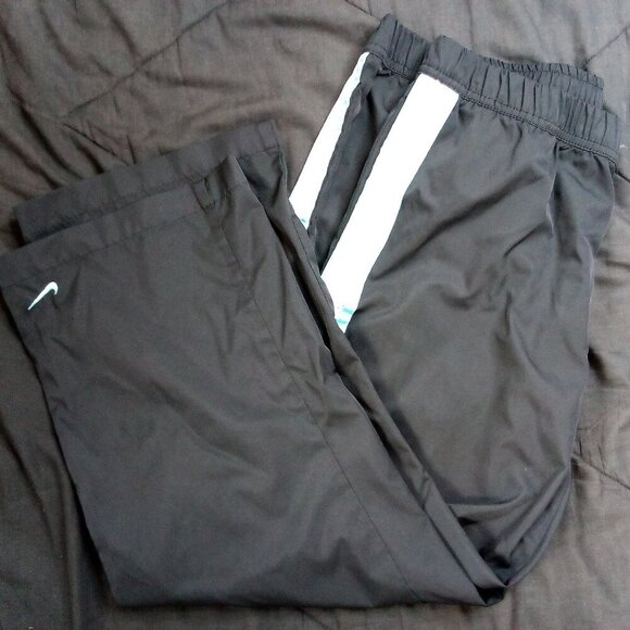 Vintage Nike Striped Wind Pants Joggers Trainers Capri - Picture 1 of 9